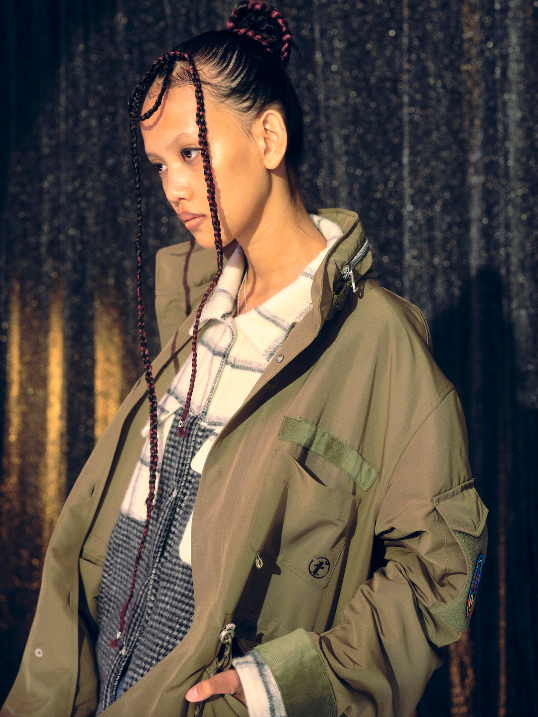 NEWCOMMUNE Souvenir military Jacket #KHAKI [13422003]