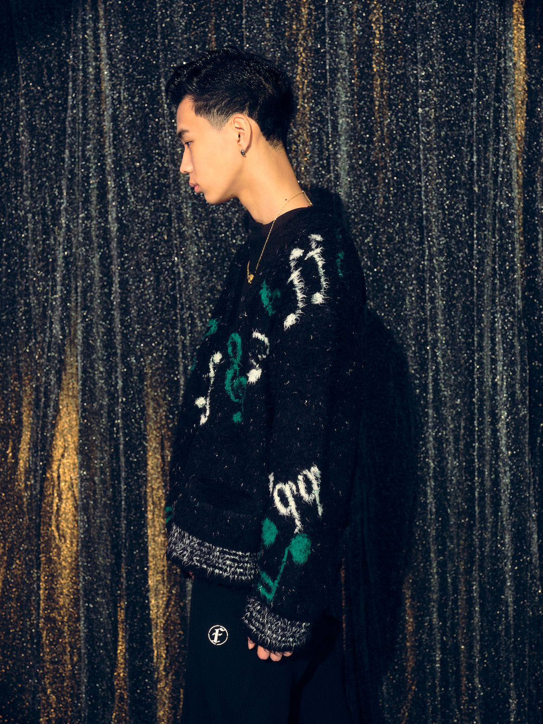 Notes Cardigan #BLACK [13413008]