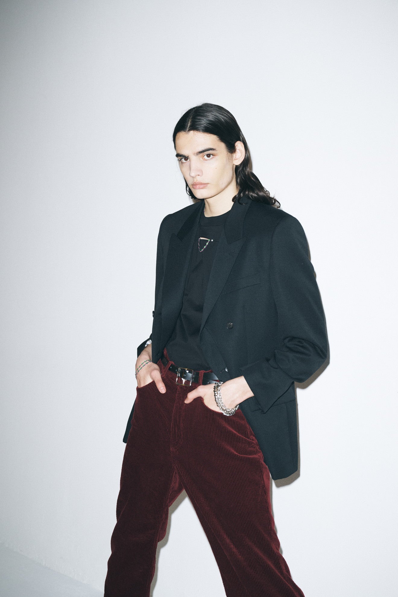 Corduroy Wide Pants #Bordeaux [LB233-PT08]