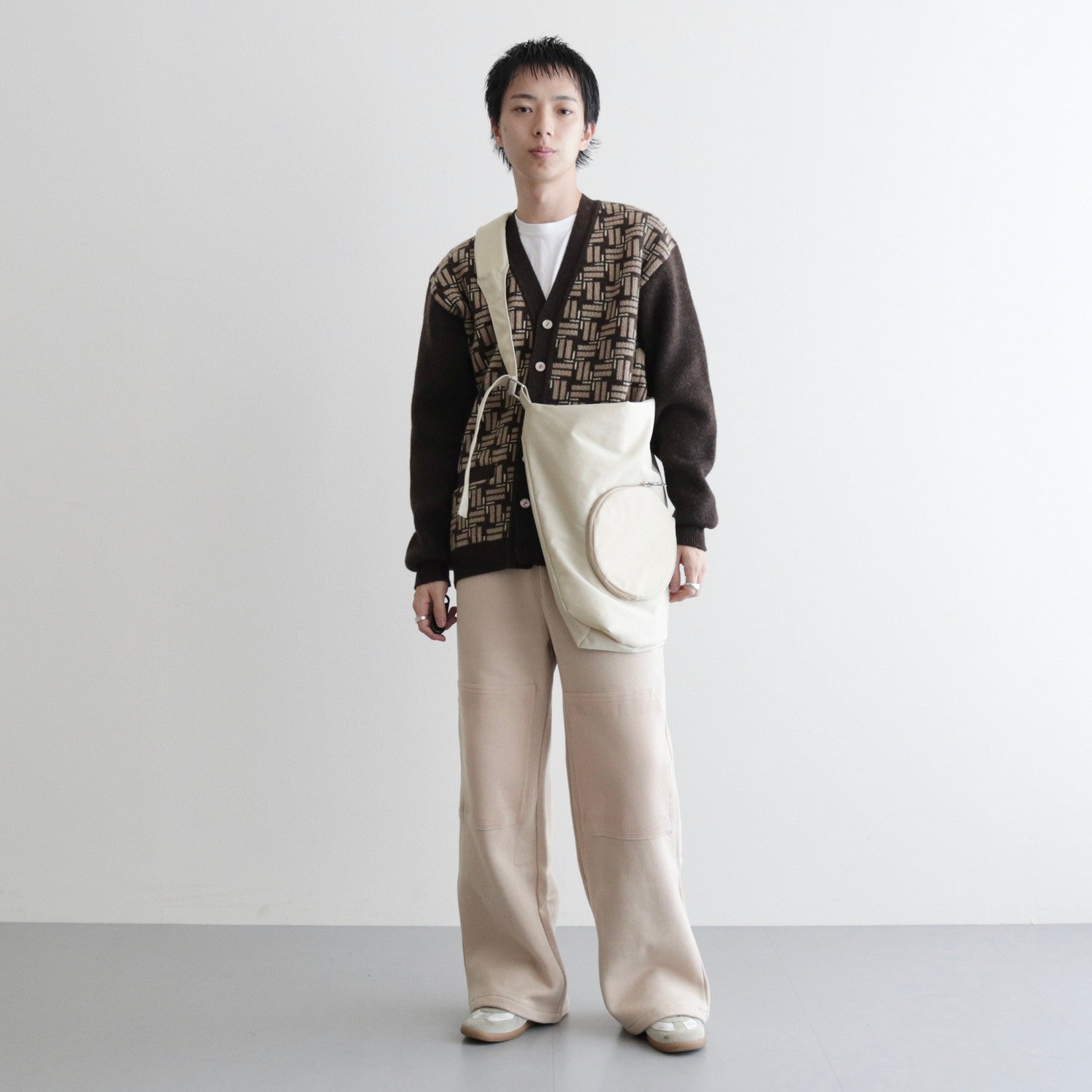 PING-PONG MESSENGER BAG #BEIGE [H01BG37]