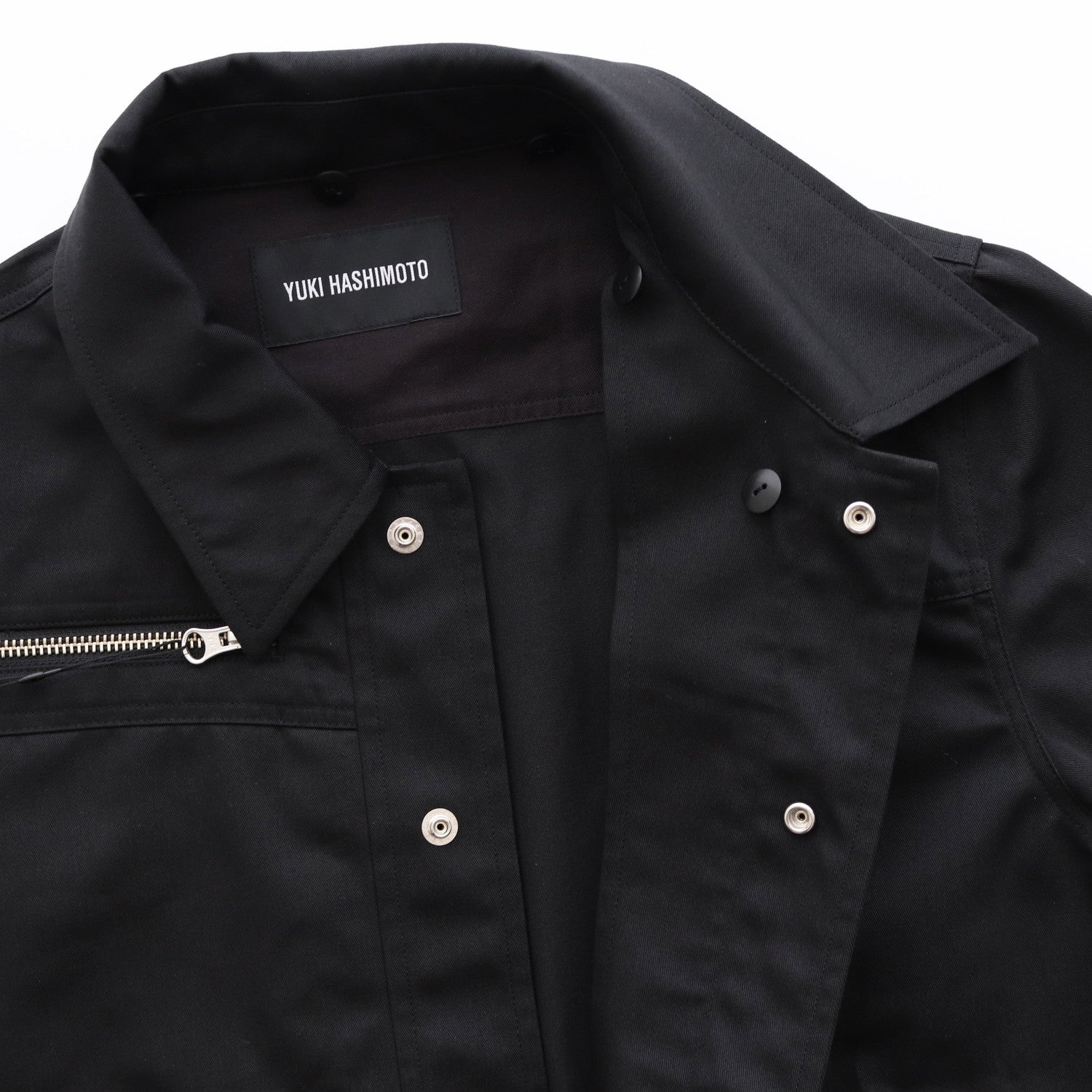 CONVERTIBLE COLLAR JACKET #BLACK [241-01-0303]