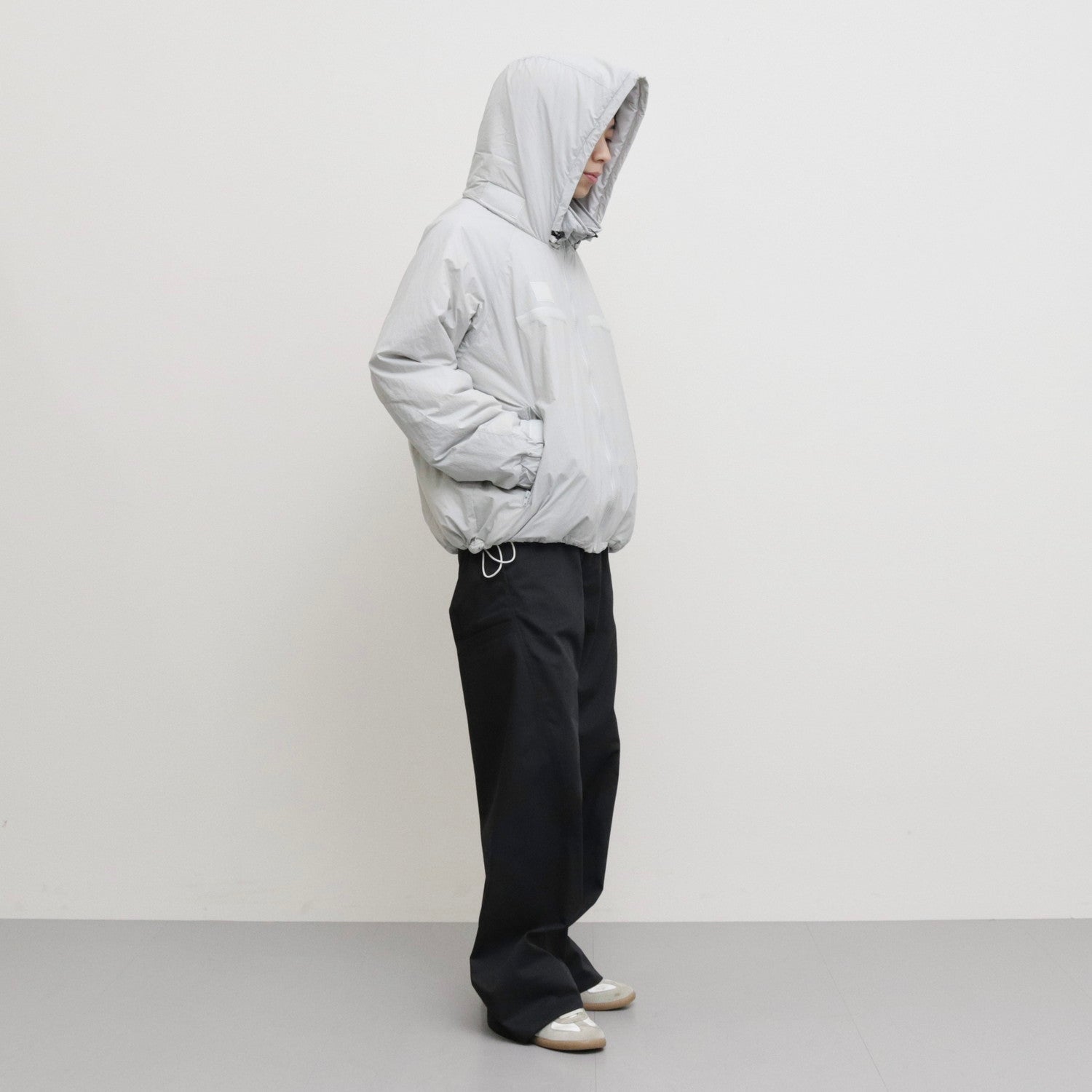 WIDE NECK SHELL JACKET #LIGHT GREY [S23AW11BL]