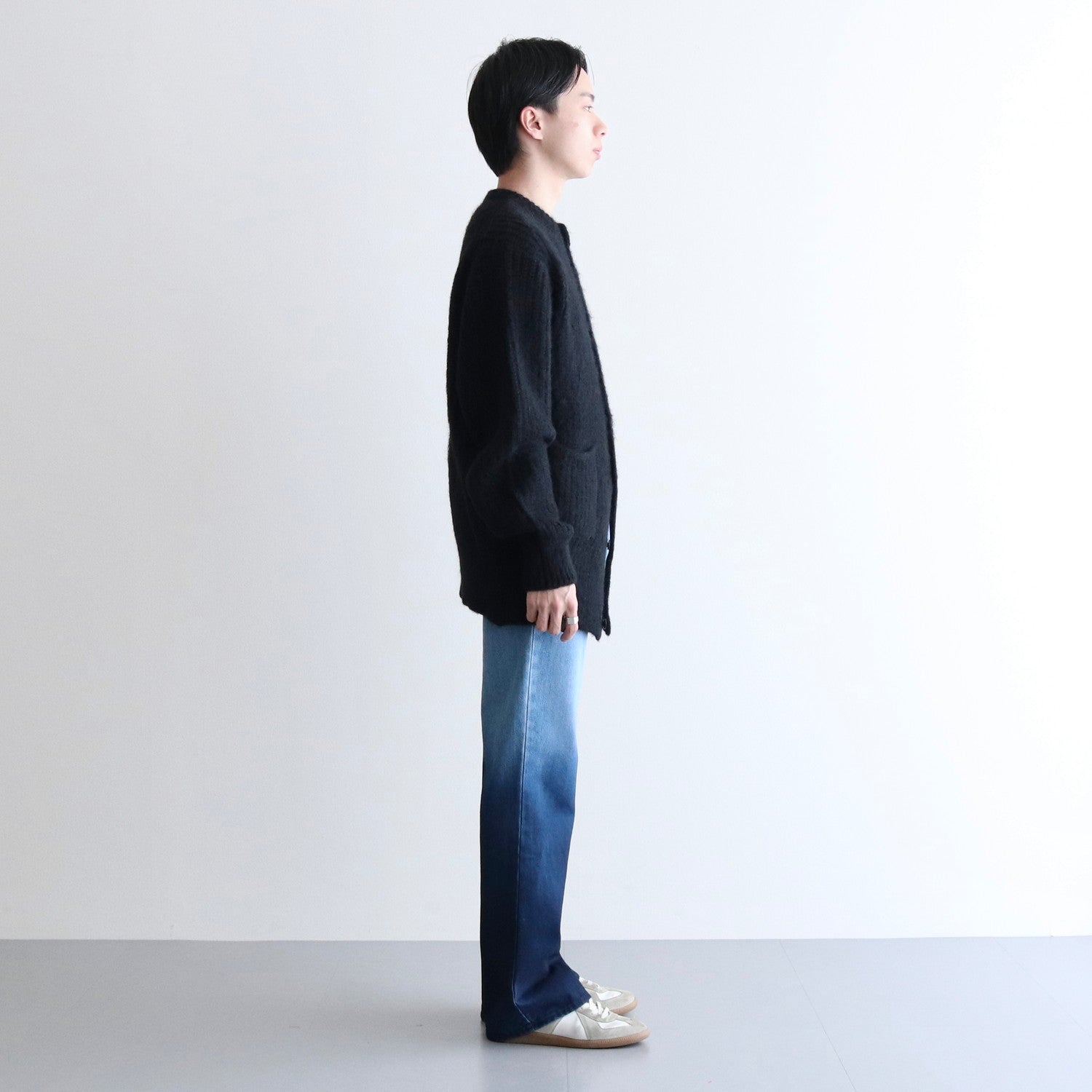 Mohair Cardigan #BLACK [AL23W-KN01]