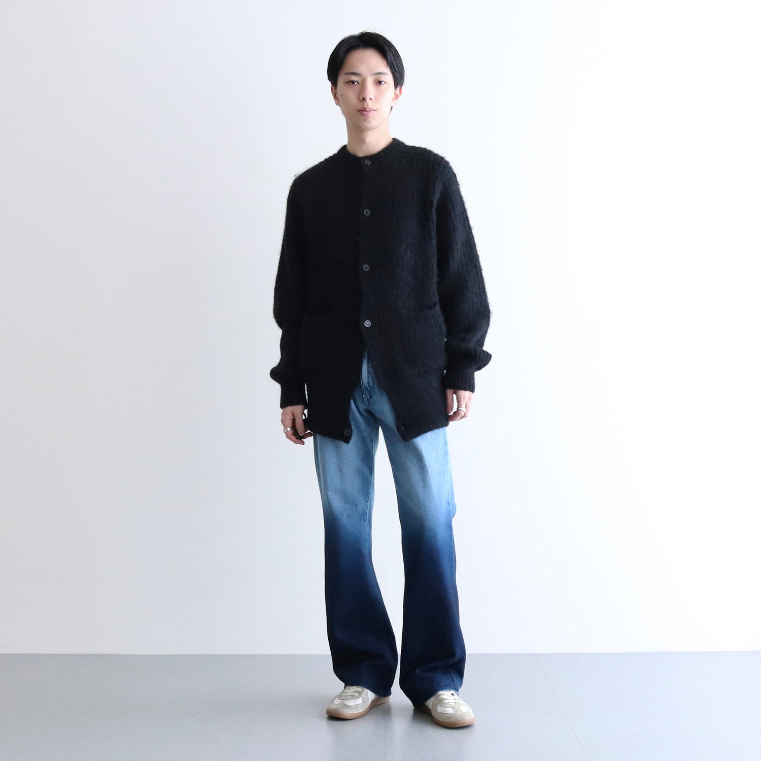 Mohair Cardigan #BLACK [AL23W-KN01]