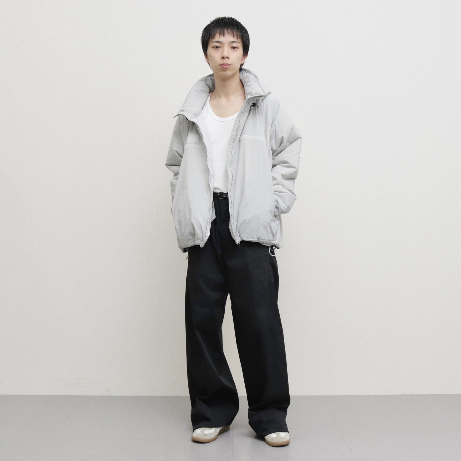 WIDE NECK SHELL JACKET #LIGHT GREY [S23AW11BL]