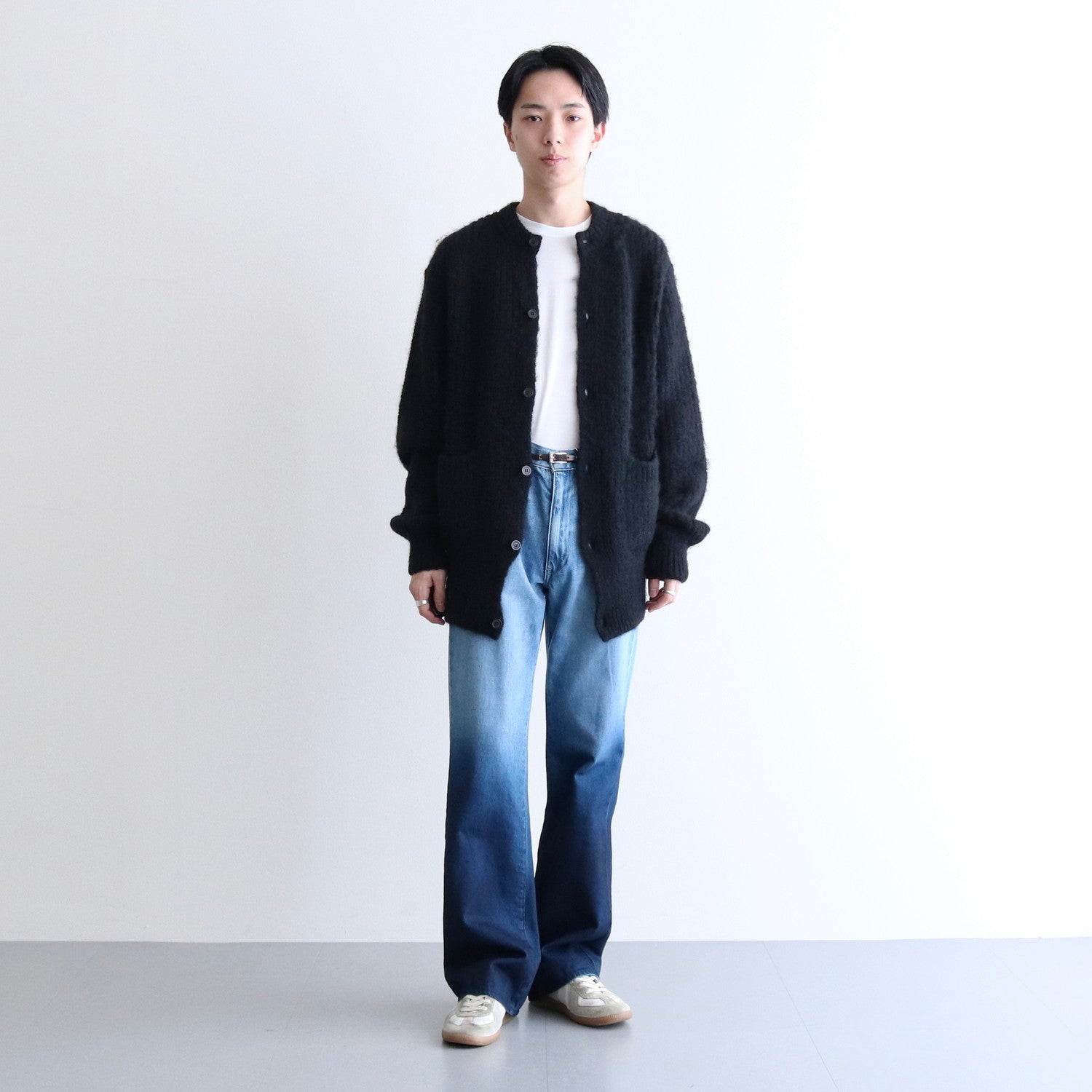 Mohair Cardigan #BLACK [AL23W-KN01]