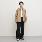 Wool Zip Blouson #camel [AL23W-BL03]