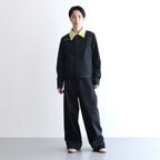 CONVERTIBLE COLLAR JACKET #BLACK [241-01-0303]