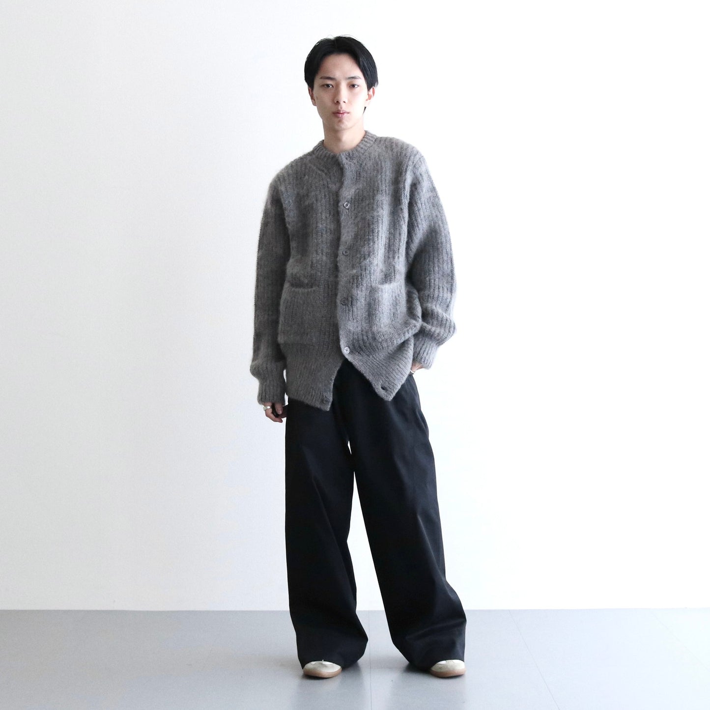 Mohair Cardigan #GRAY [AL23W-KN01]