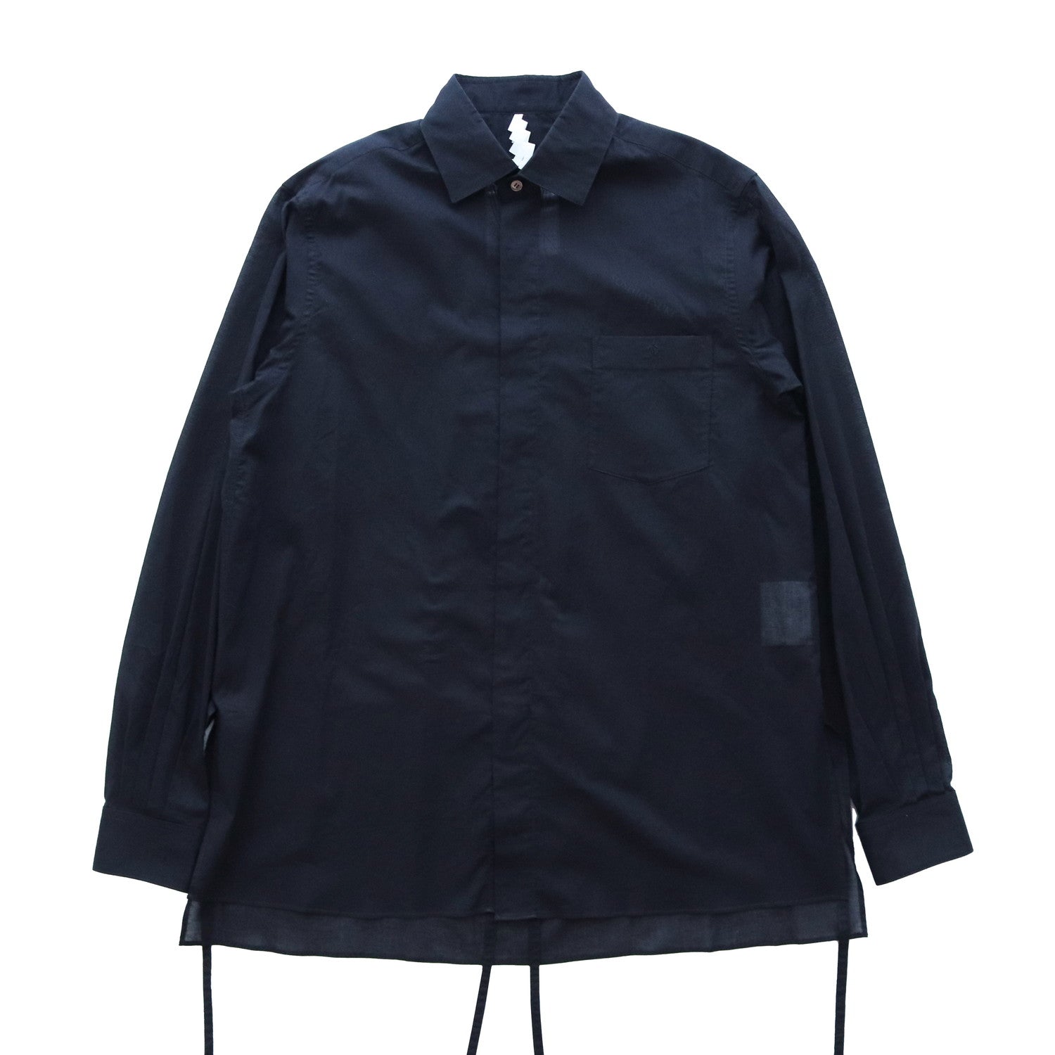 THE KIMONO BREASTED SHIRT #black [S24SS02SH-C]