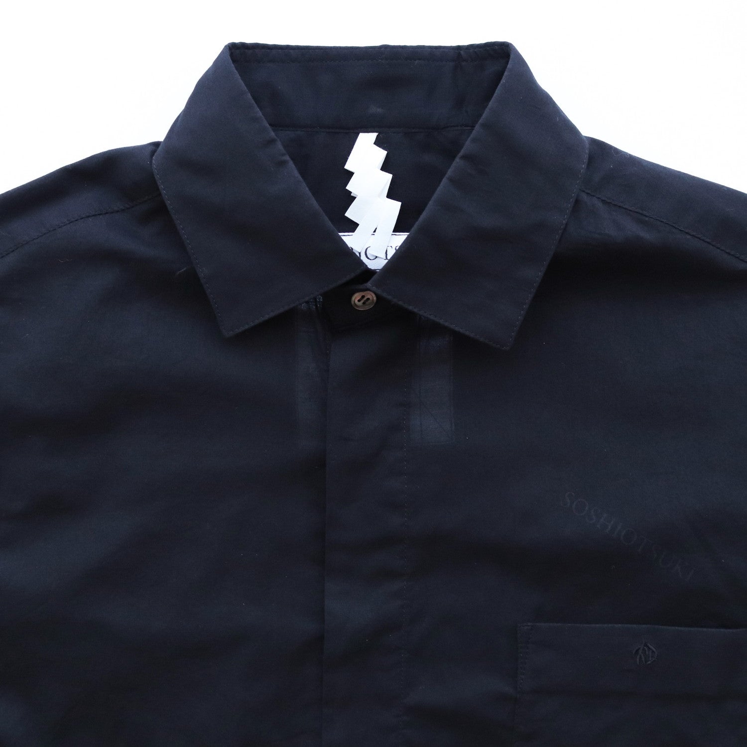 THE KIMONO BREASTED SHIRT #black [S24SS02SH-C]