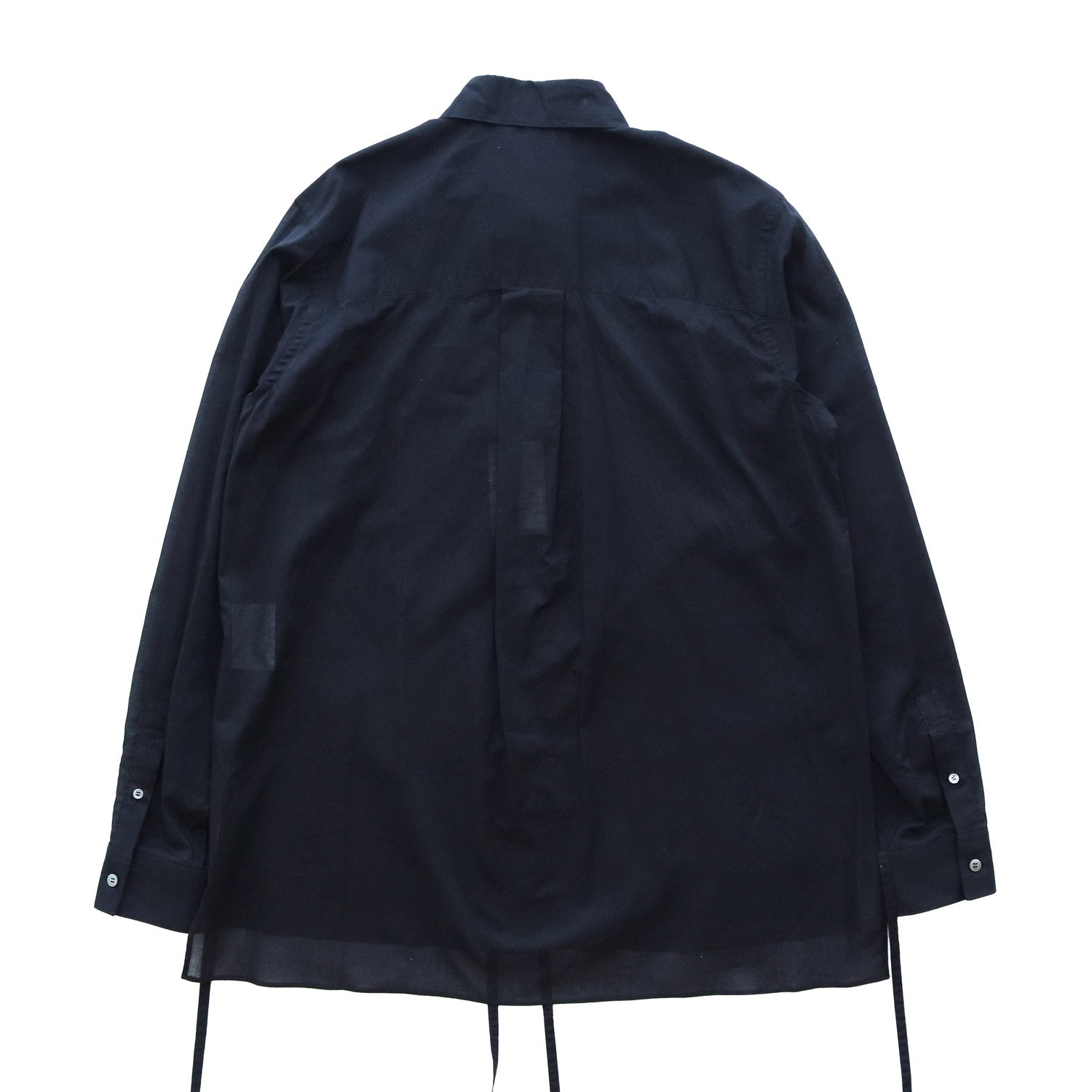THE KIMONO BREASTED SHIRT #black [S24SS02SH-C]