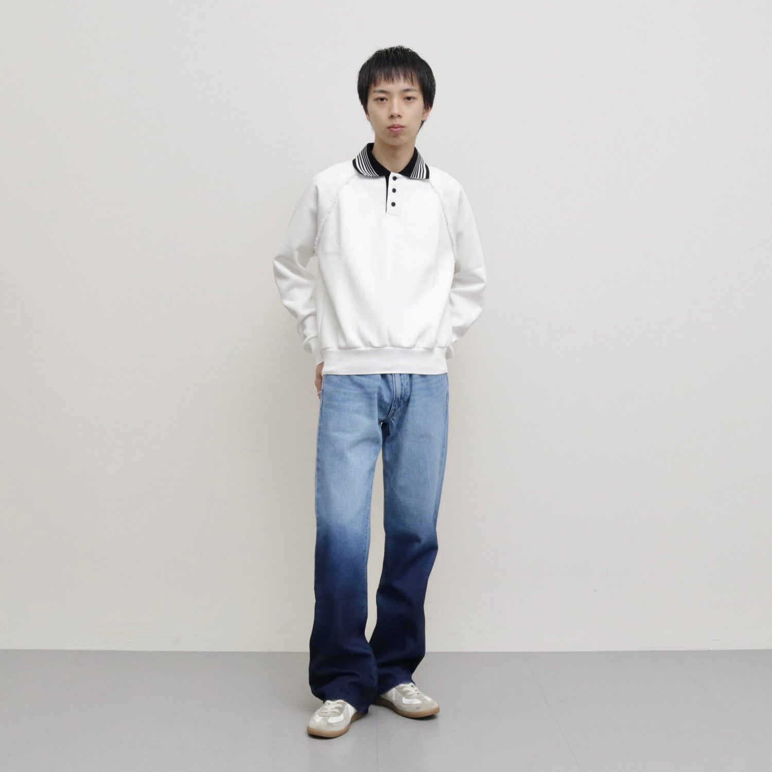 Gradation Semi Flare Denim #blue [AL23W-PT03B]