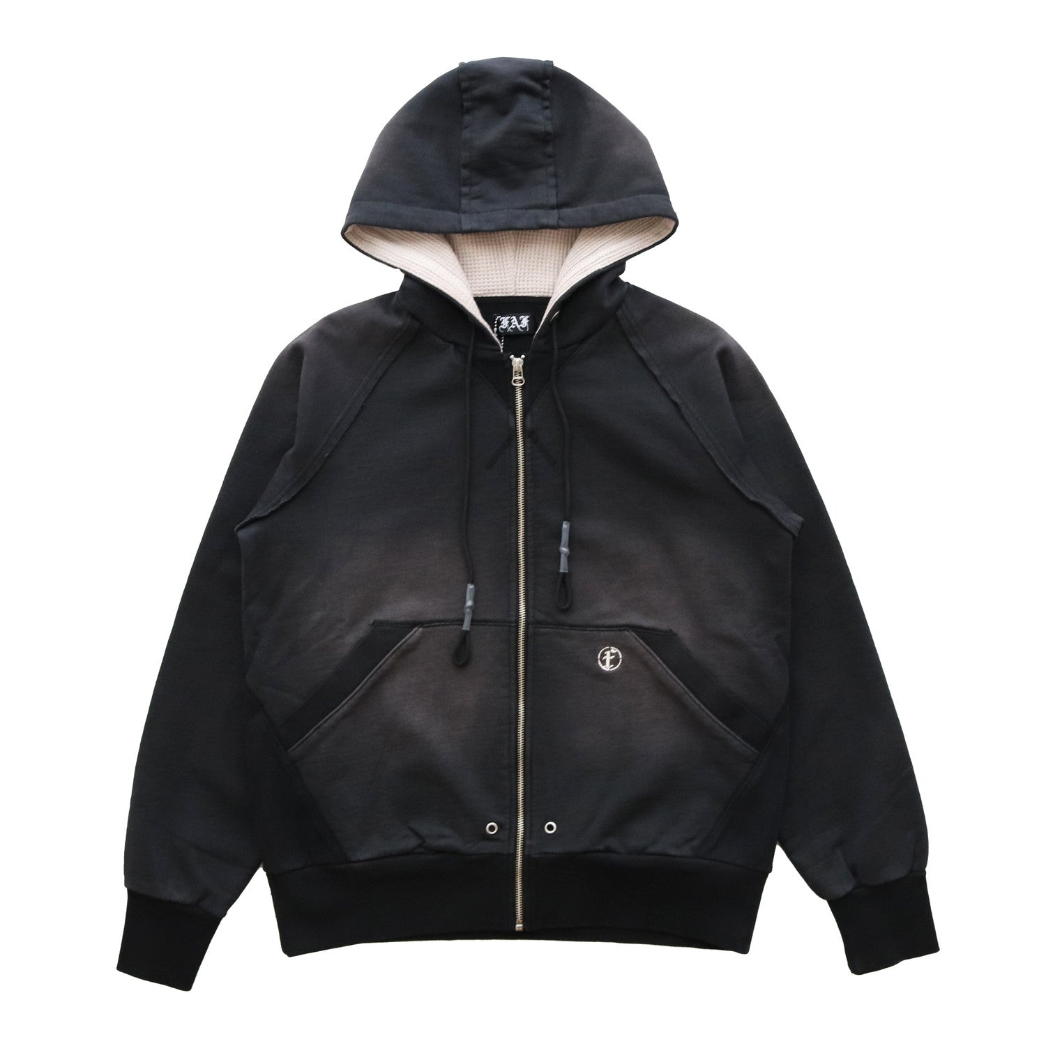 BEAMS T (BEAMS T) FAF (Fake As Flowers) / AGED ZIP UP HOODIE
