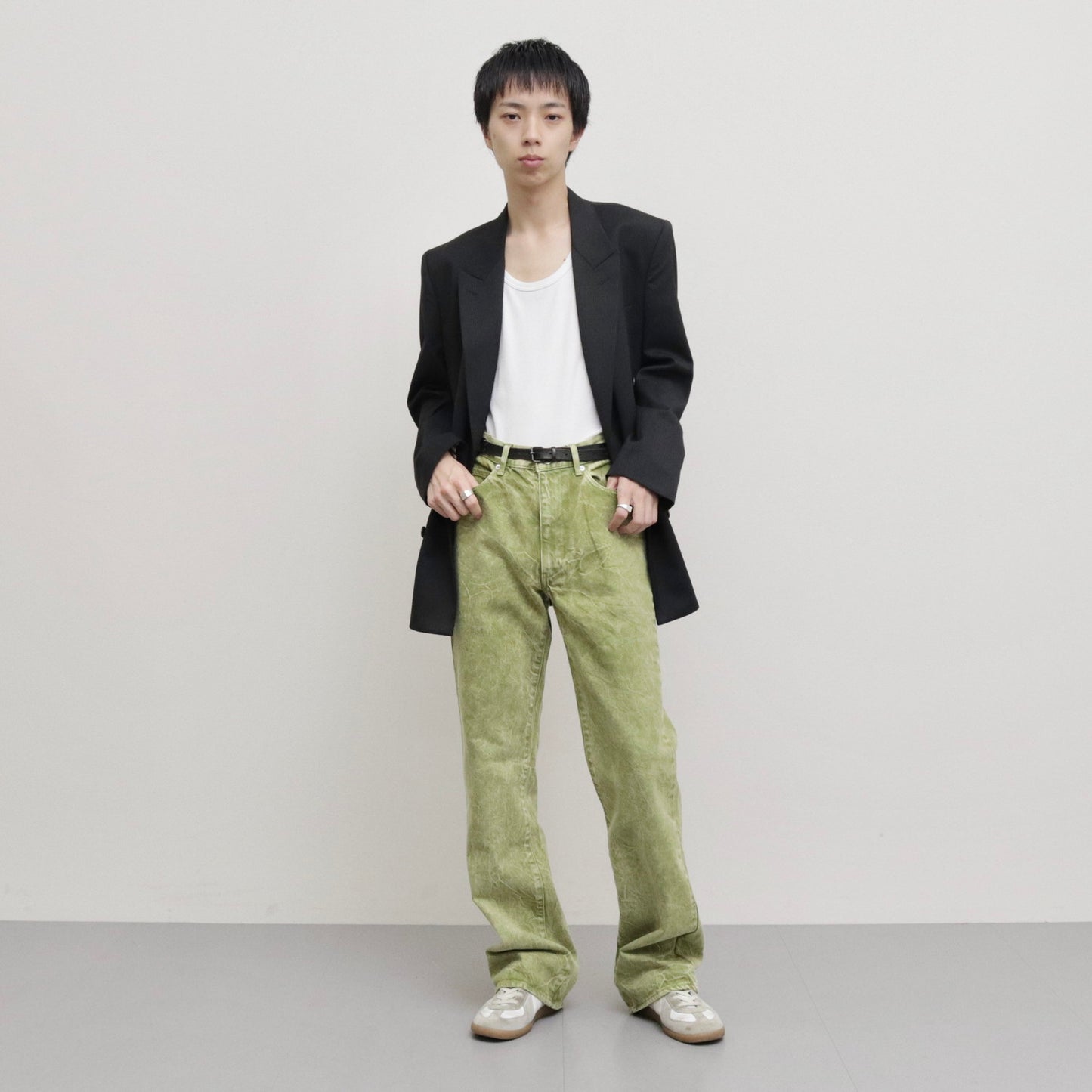 Product Dye Semi Flare Denim #green [AL23W-PT03A]
