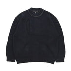 KNITTED HOLE JUMPER #Black [SHSS24025]