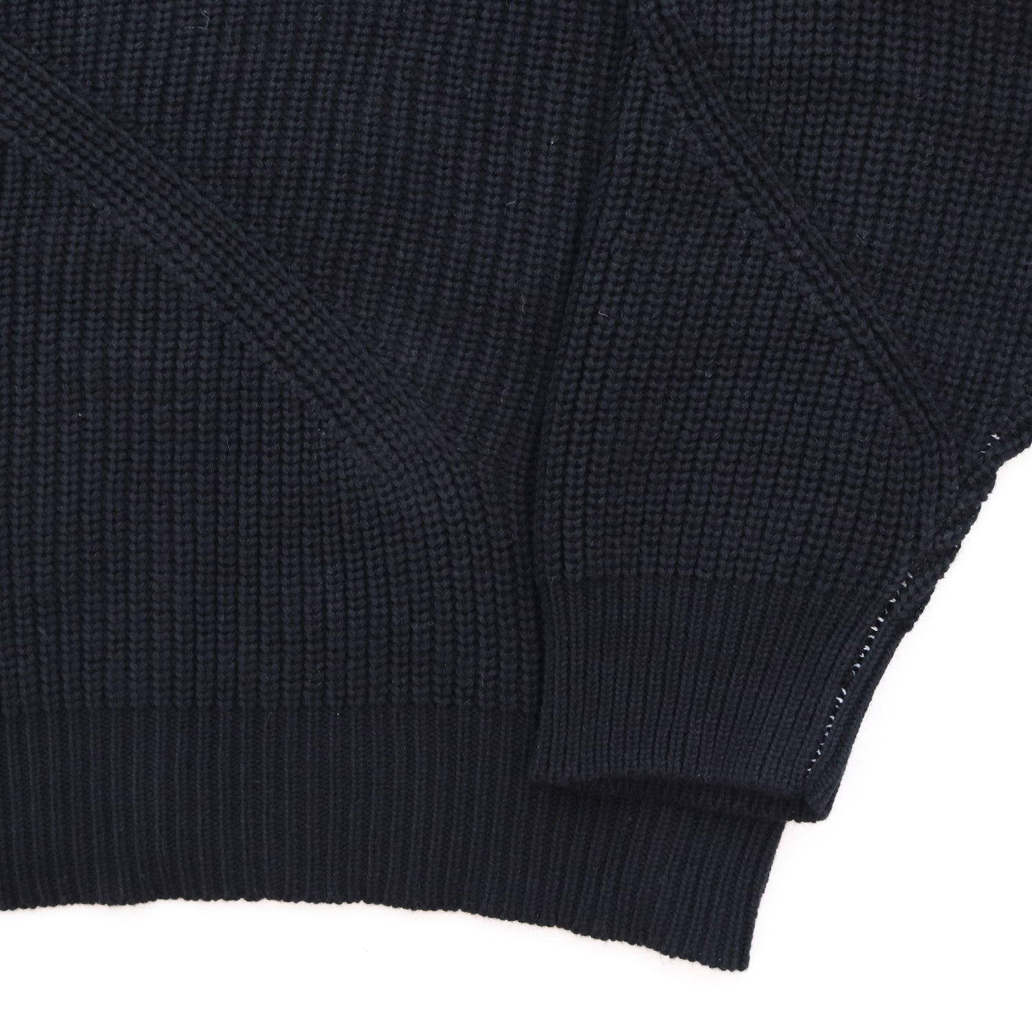 KNITTED HOLE JUMPER #Black [SHSS24025]