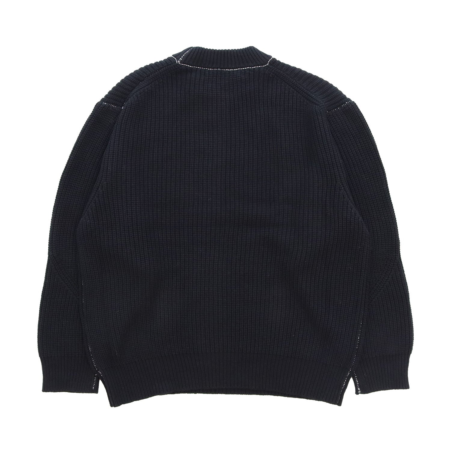 KNITTED HOLE JUMPER #Black [SHSS24025]