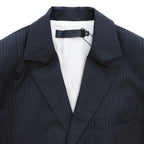 PETAL BLAZER #Stripes Black [SHSS24001]