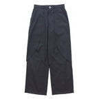 PETAL WIDE TROUSERS #Stripes Black [SHSS24002]