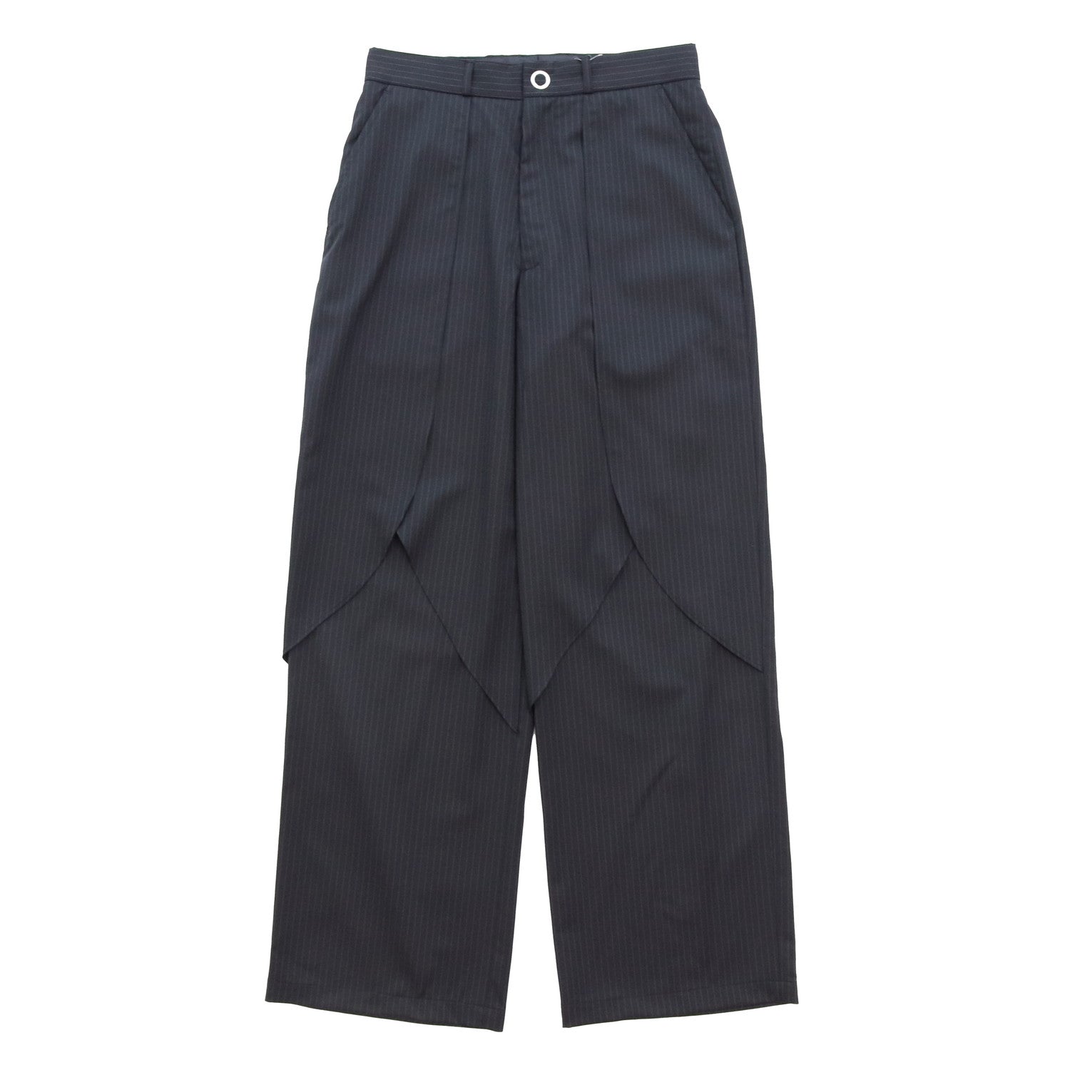 PETAL WIDE TROUSERS #Stripes Black [SHSS24002]