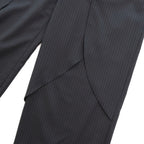 PETAL WIDE TROUSERS #Stripes Black [SHSS24002]