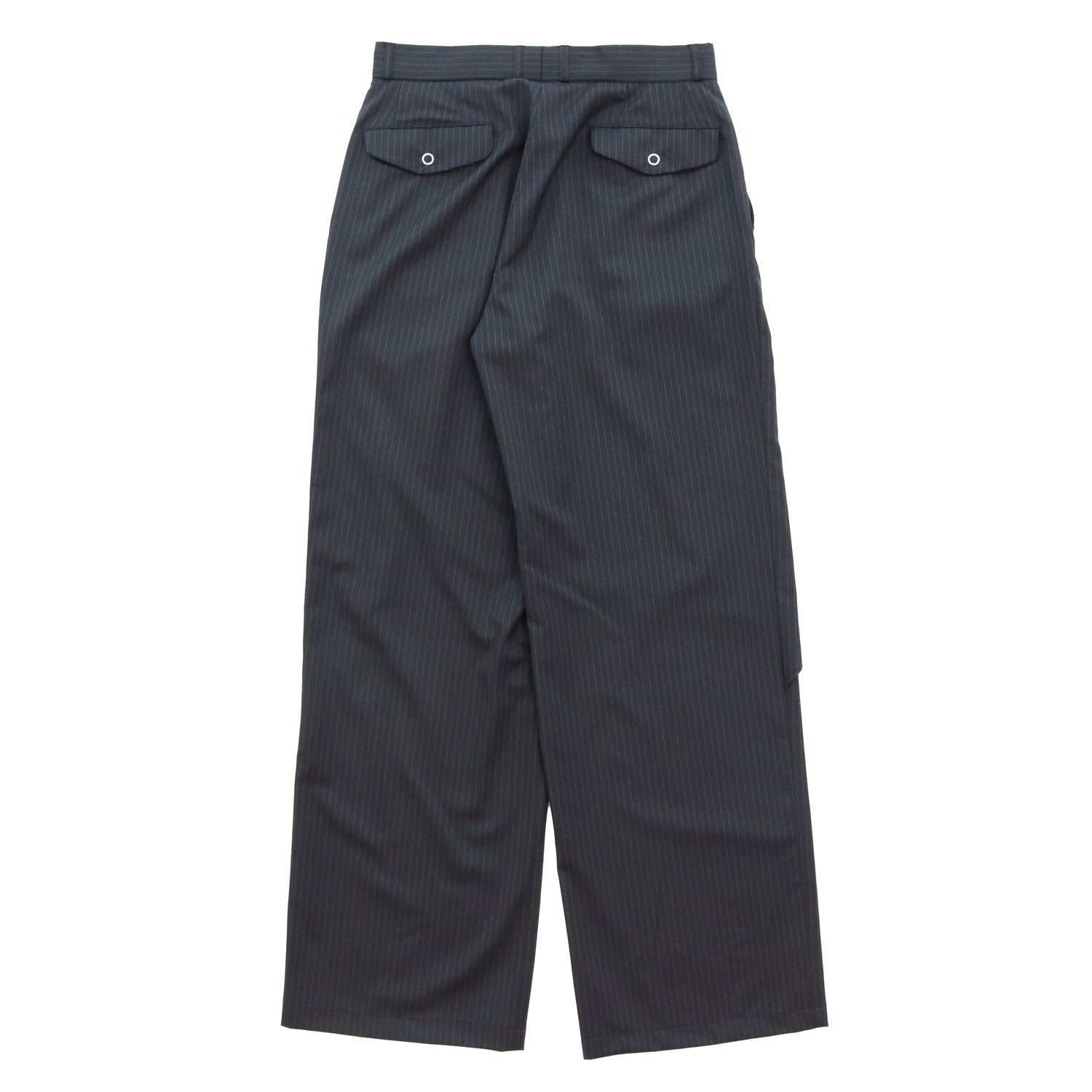 PETAL WIDE TROUSERS #Stripes Black [SHSS24002]