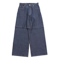 SKIRT WIDE DENIM PANTS #Indigo [SHSS24029]