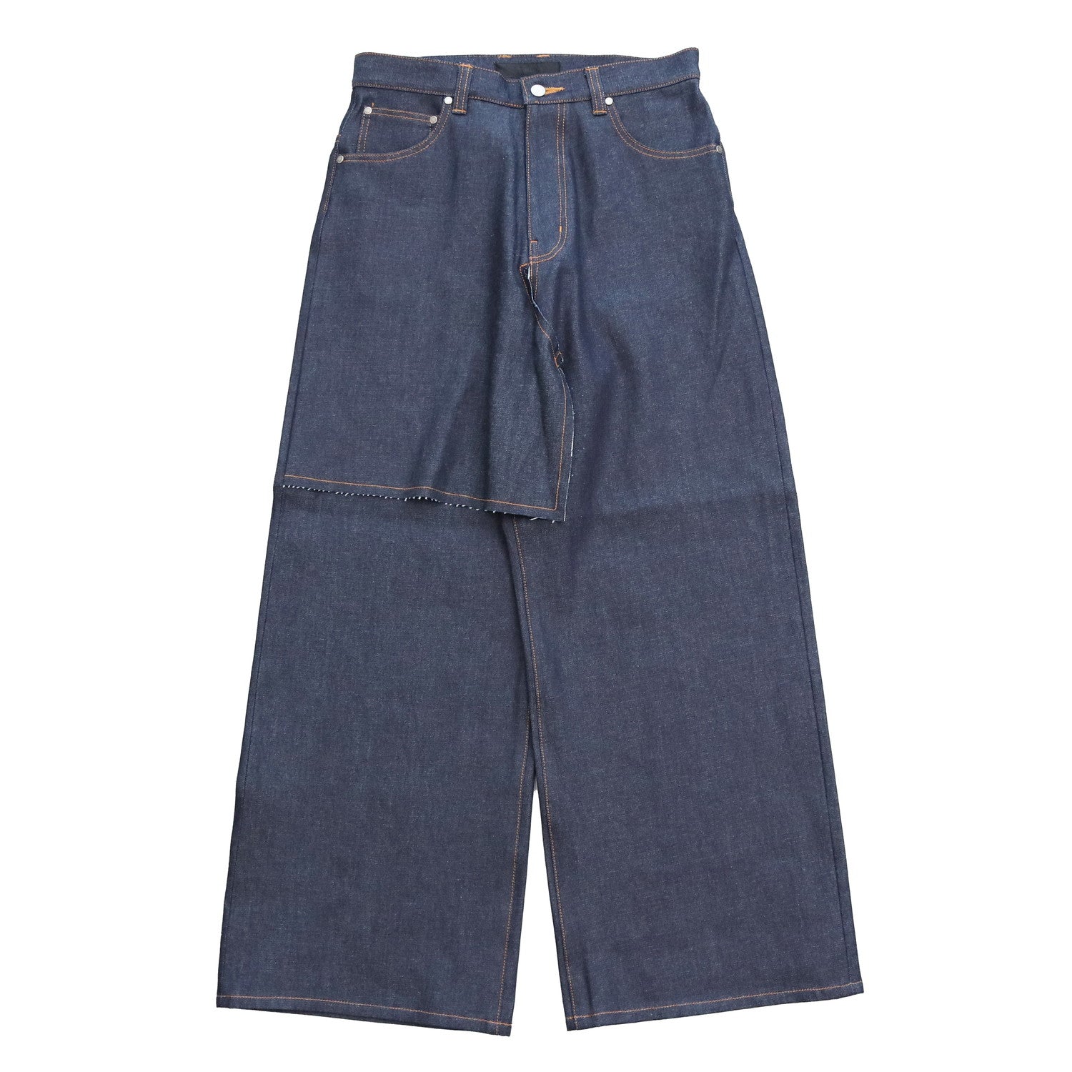SKIRT WIDE DENIM PANTS #Indigo [SHSS24029]