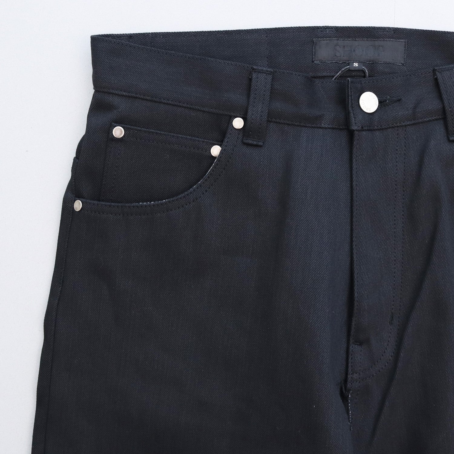 SKIRT WIDE DENIM PANTS #Black [SHSS24029]