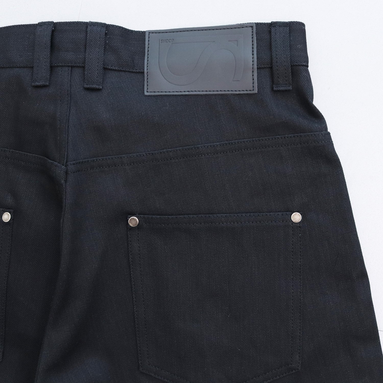 SKIRT WIDE DENIM PANTS #Black [SHSS24029]