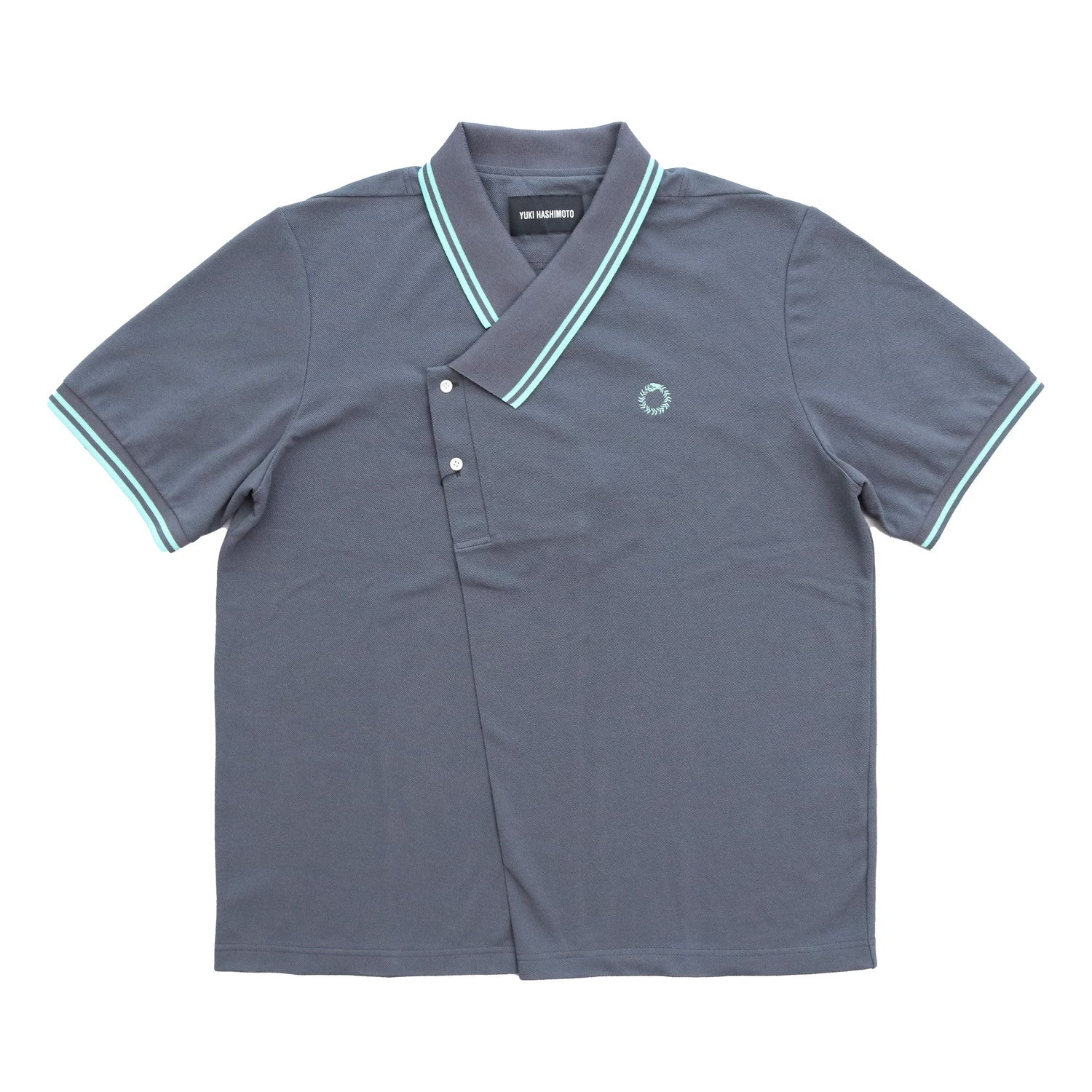 Y NECK POLO SHIRTS #GREY [241-01-0601]