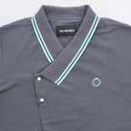 Y NECK POLO SHIRTS #GREY [241-01-0601]