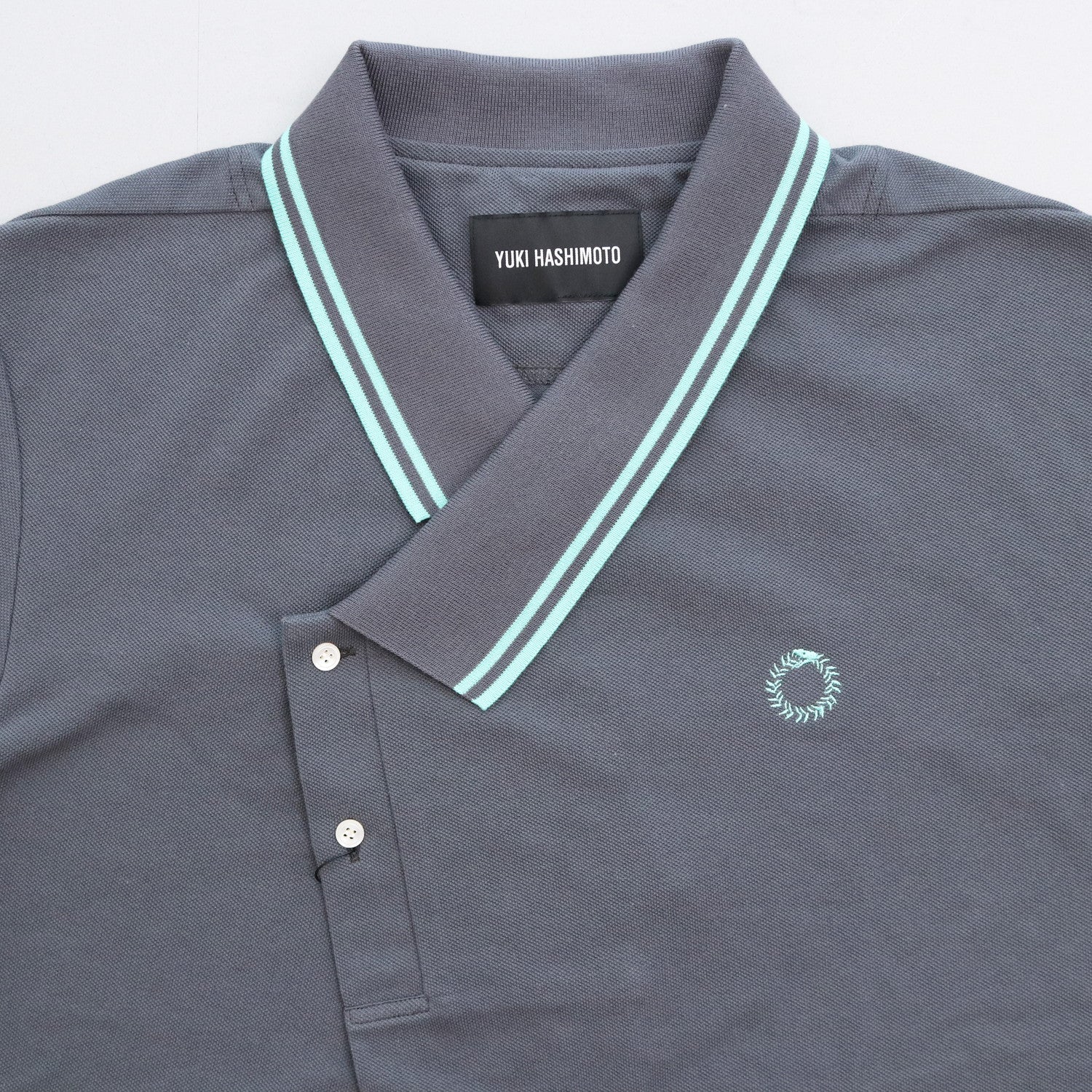 Y NECK POLO SHIRTS #GREY [241-01-0601]