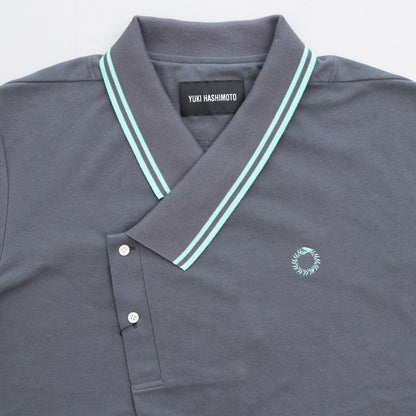 Y NECK POLO SHIRTS #GREY [241-01-0601]