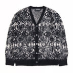 PYTHON PATTERN MOHAIR CARDIGAN #WHITE [232-01-0501]