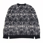 PYTHON PATTERN MOHAIR CARDIGAN #WHITE [232-01-0501]