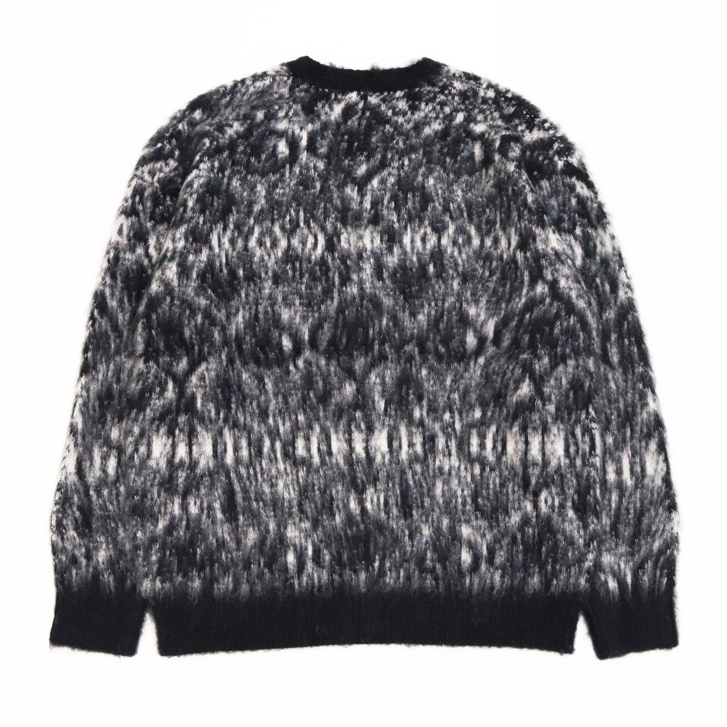 PYTHON PATTERN MOHAIR CARDIGAN #WHITE [232-01-0501]