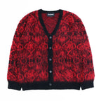 PYTHON PATTERN MOHAIR CARDIGAN #RED [232-01-0501]