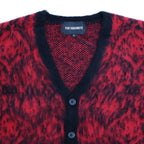 PYTHON PATTERN MOHAIR CARDIGAN #RED [232-01-0501]