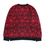 PYTHON PATTERN MOHAIR CARDIGAN #RED [232-01-0501]