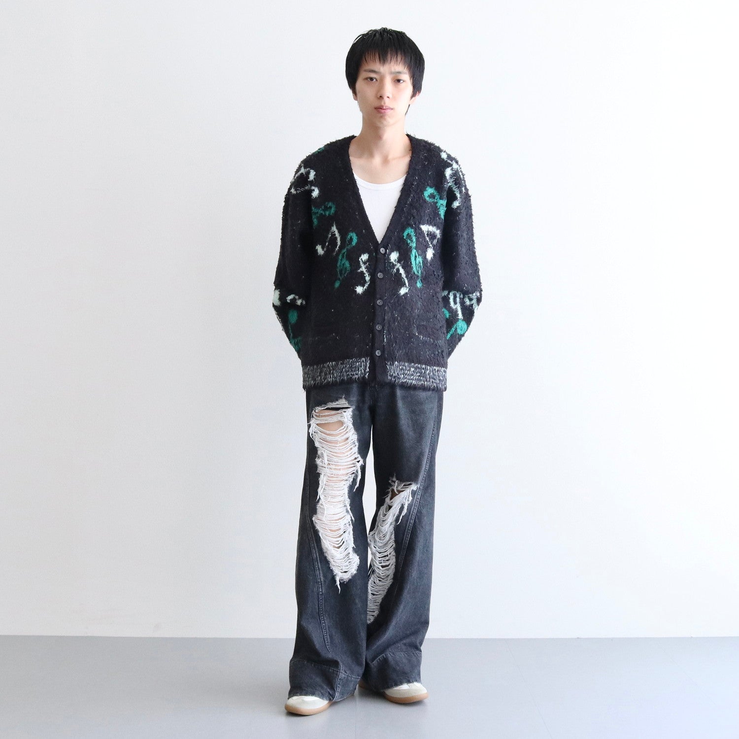 Notes Cardigan #BLACK [13413008]