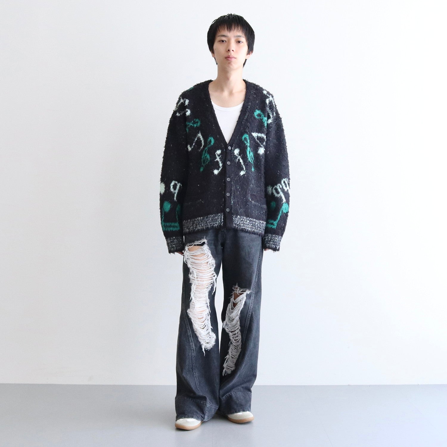 Notes Cardigan #BLACK [13413008]