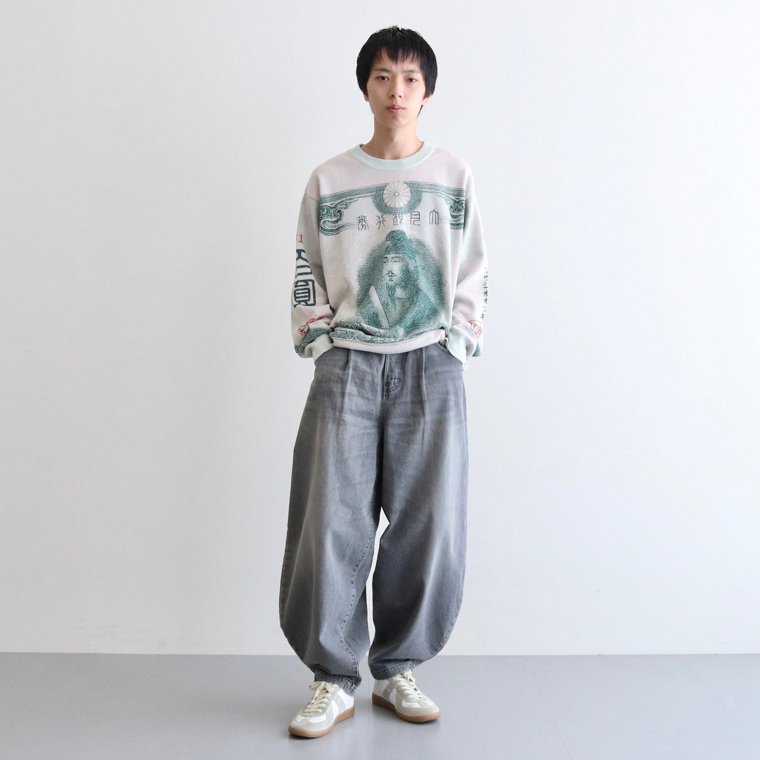 KNICKER BOCKERS DENIM (bio washed) #GREY [S23AW24DNM-WSH]