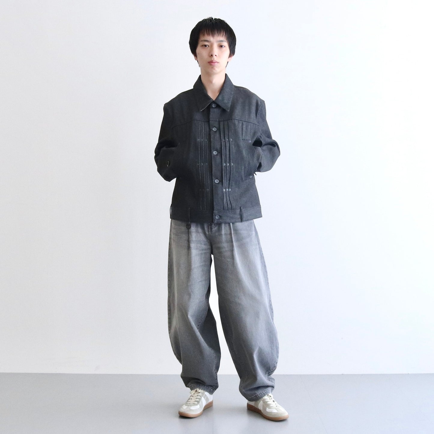 KNICKER BOCKERS DENIM (bio washed) #GREY [S23AW24DNM-WSH]