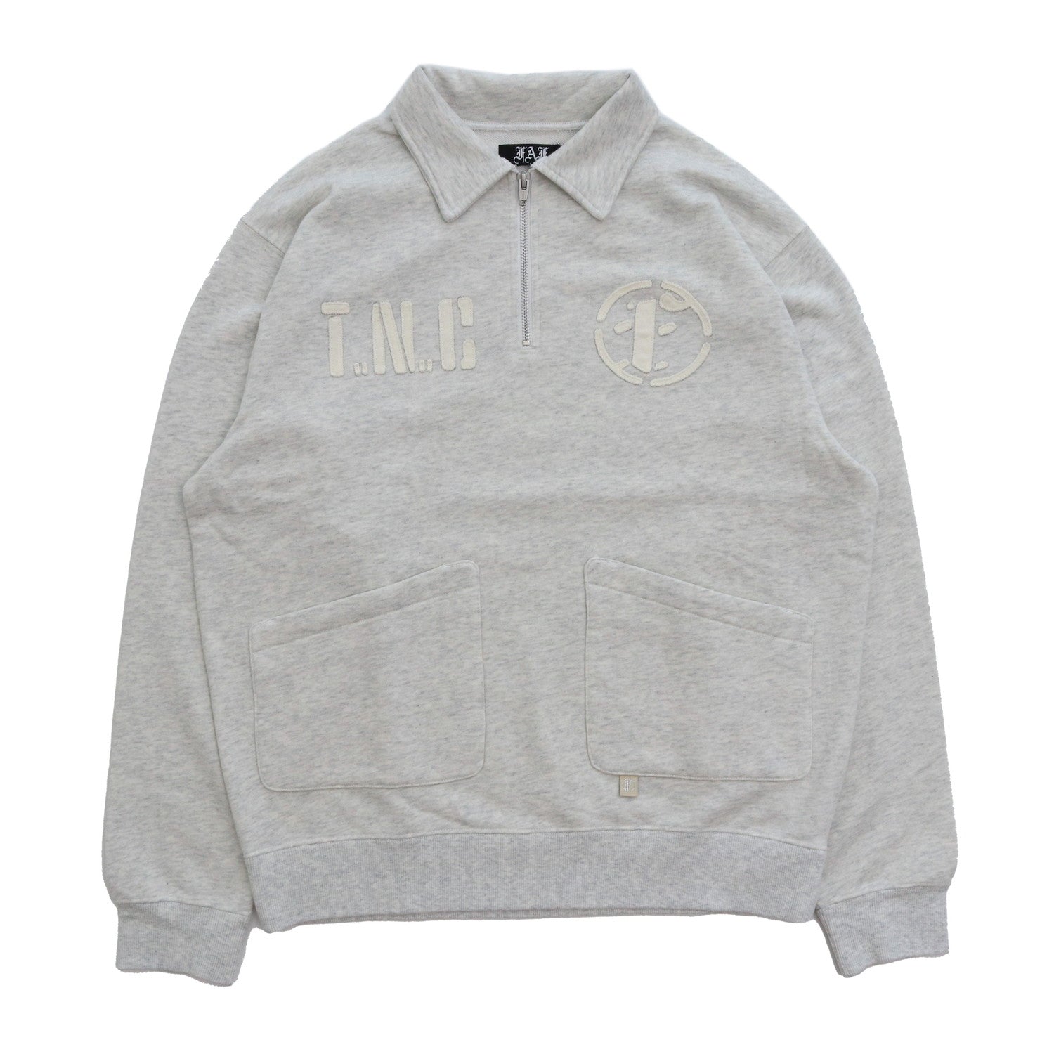 Half Zip Sweat Top #GRAY [13412011]
