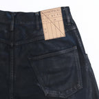 KNICKER BOCKERS DENIM (coating damaged) #INDIGO × BLACK COATING [S23AW24DNM-CRASH]