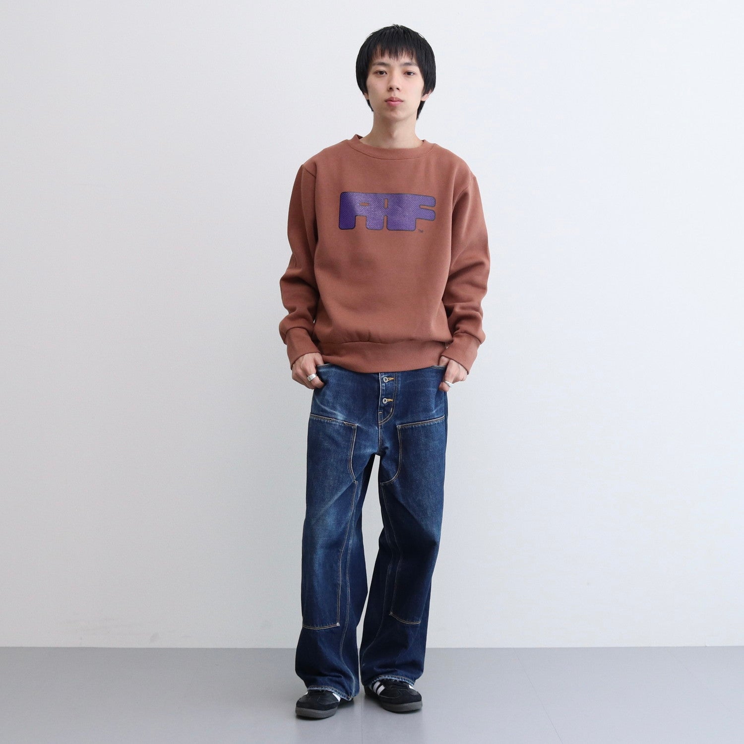 Square Logo Crewneck Sweat #BROWN [13411017]