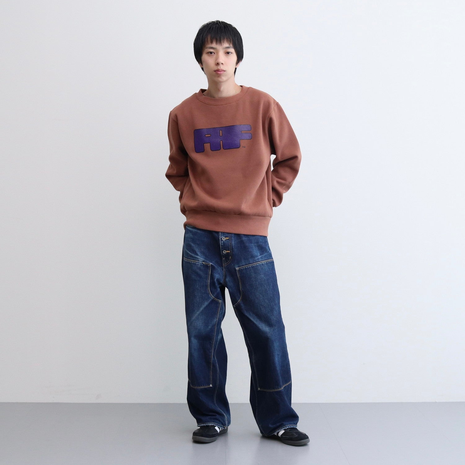 Square Logo Crewneck Sweat #BROWN [13411017]