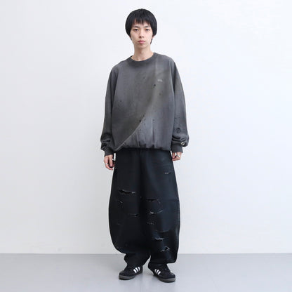 KNICKER BOCKERS DENIM (coating damaged) #INDIGO × BLACK COATING [S23AW24DNM-CRASH]